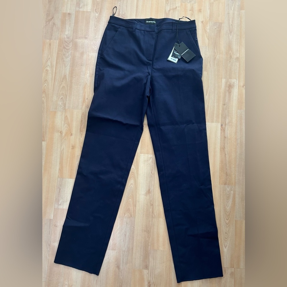 Emporio Armani Navy Trousers straight leg size 42 (US 6)